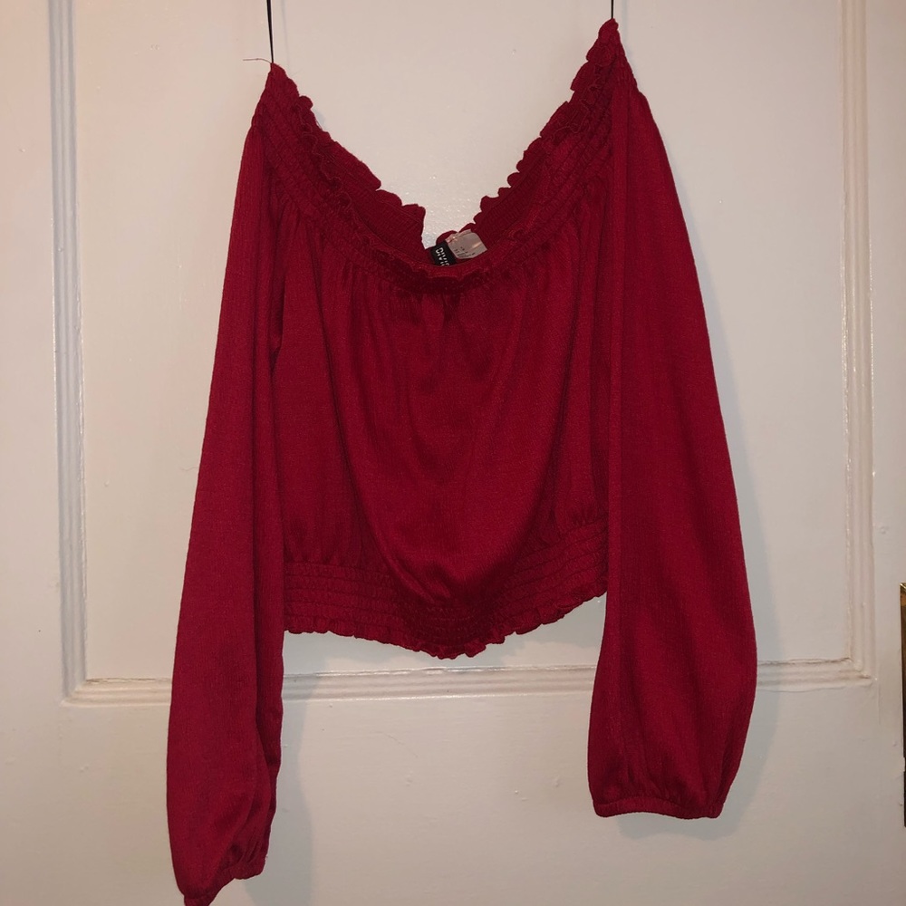 H&M Off the Shoulder Crop Top